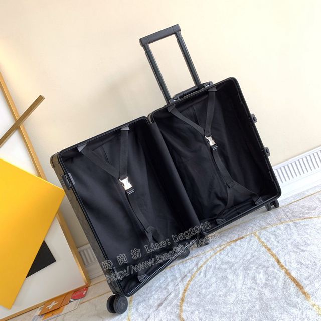 LV驢牌行李箱 90045 復古形拉箱 LV拉杆箱 經典花料配鋁框登機箱xzx1088